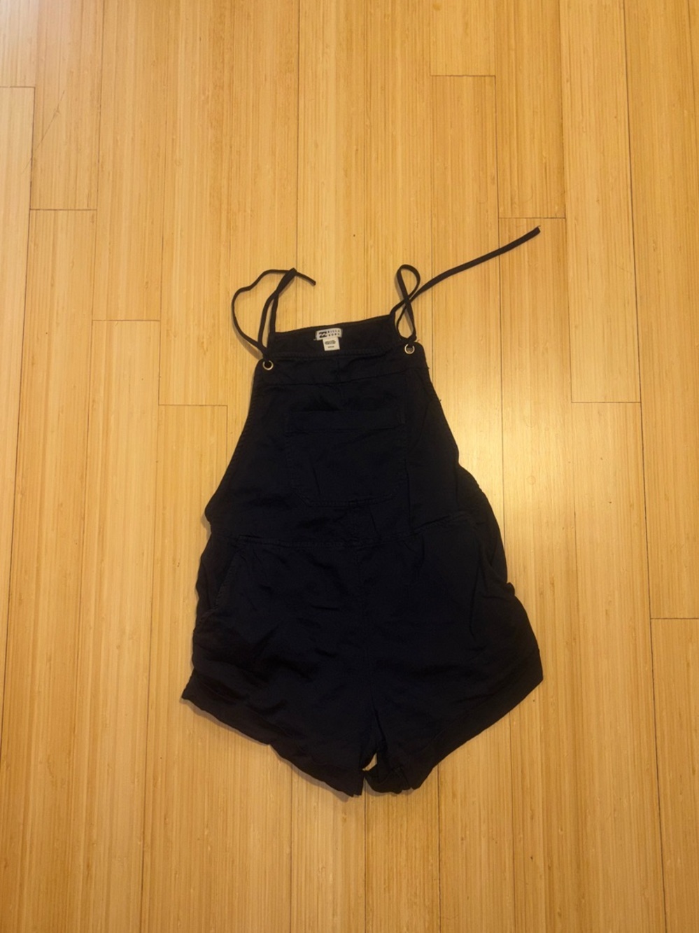 Billabong Dark Blue Women's Short Overalls with Adjustable Straps